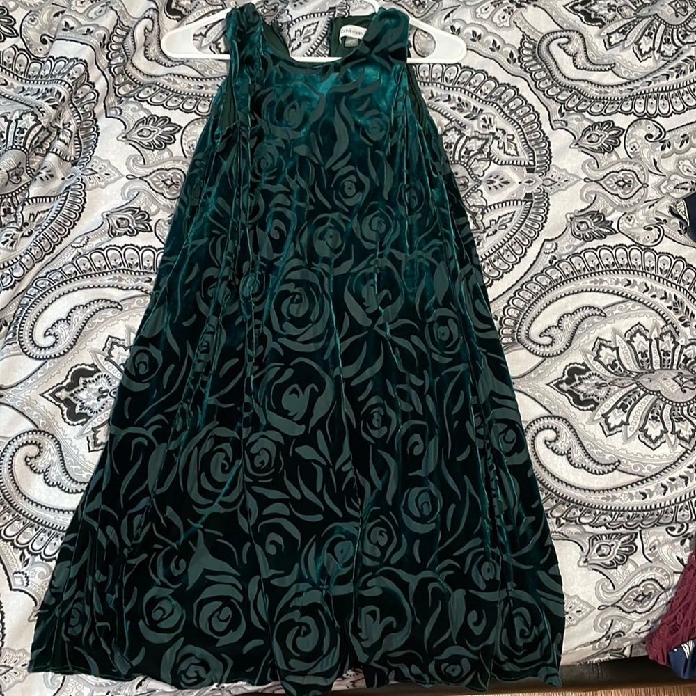 Green cocktail dress